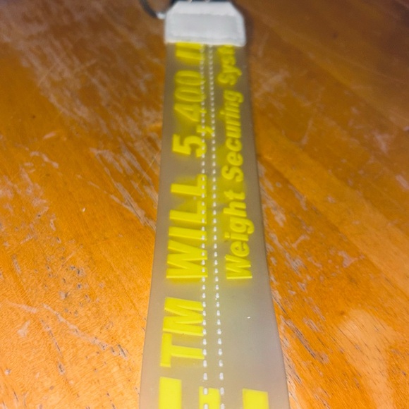 Off-White Keychain with Yellow Lettering - Picture 3 of 3